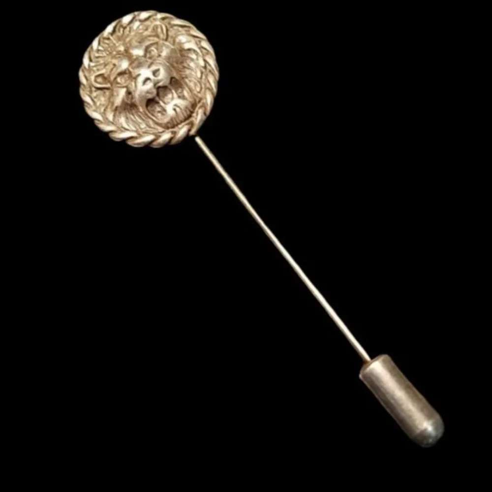 Vintage Sterling Roaring Lion Stick Pin